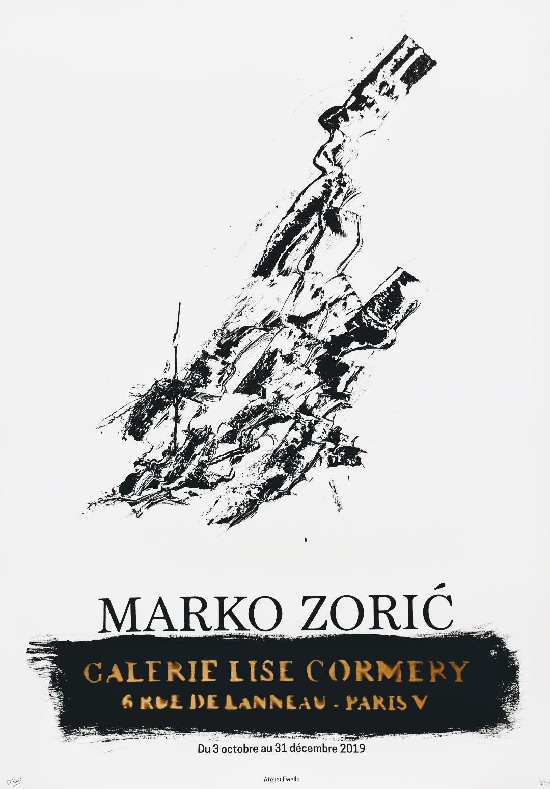 Marko Zoric, Affiche d'exposition, lettrage doré Lumière et ténèbres d'Adam et Eve 2019 Marko Zoric, Affiche d'exposition, lettrage doré Lumière et ténèbres d'Adam et Eve 2019