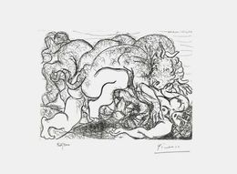 Minotaur Assaulting Girl (after Pablo Picasso), Pablo Picasso