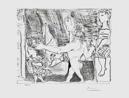 Blind Minotaur Led by Girl w/Dove (after Pablo Picasso), Pablo Picasso