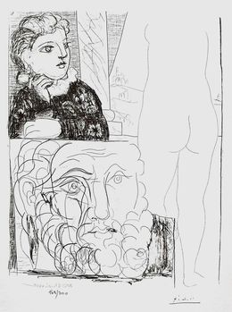 Young Girl with Drawing of Male Head, Pablo Picasso