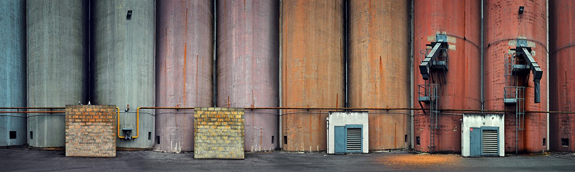 Barry Cawston, Coloured silos Barry Cawston, Coloured silos