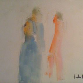 Painting, White Paris Blanc La rencontre 1969 The meeting, Jochen Michaelis