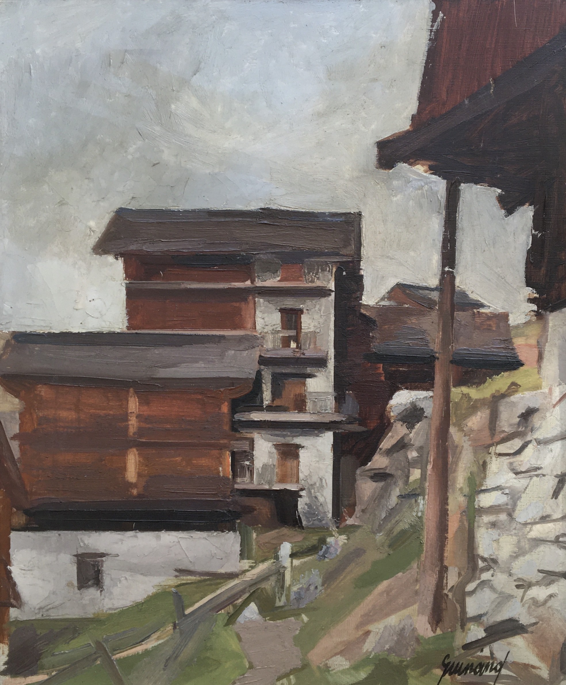 René Guinand, Mazots à La Forclaz, Valais René Guinand, Mazots à La Forclaz, Valais