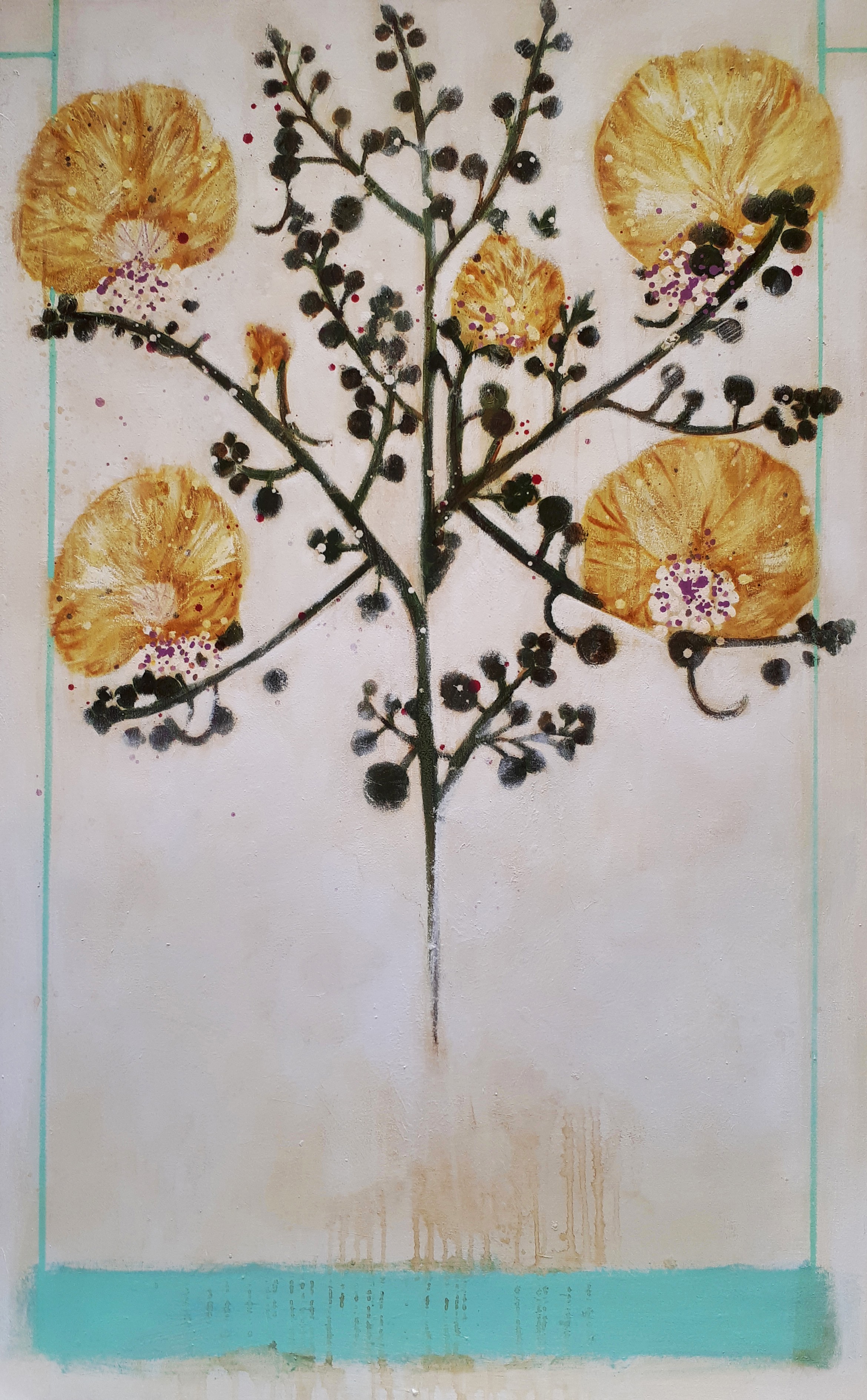 Karenina Fabrizzi, Yellow blossom with a blue stripe (1) Karenina Fabrizzi, Yellow blossom with a blue stripe (1)