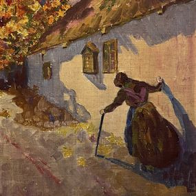 Painting, Promenade d'automne, Edouard BAUD