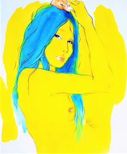 Painting, Femme jaune, Sounya Whang
