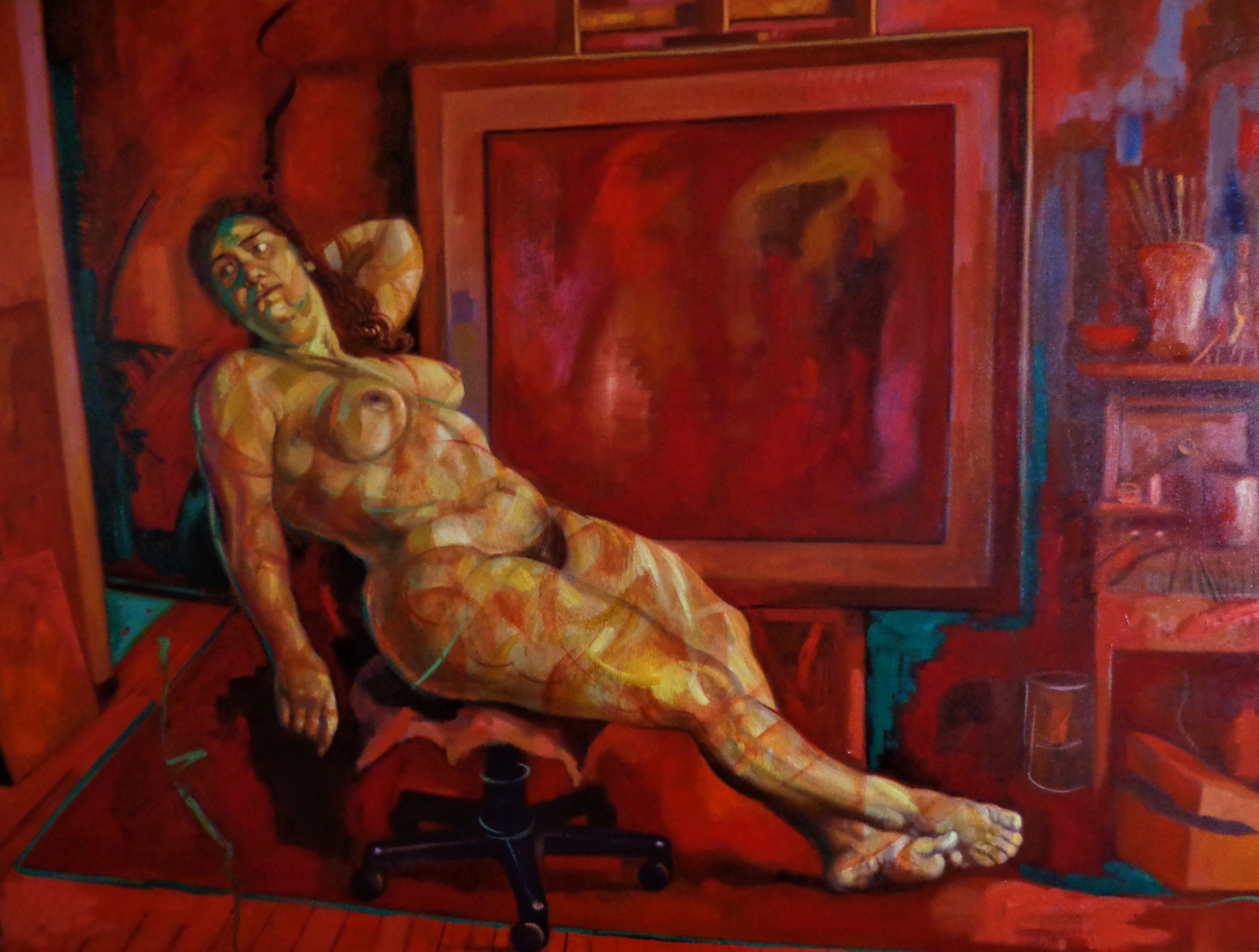 Benjamín Lafuente, Nude at the studio Benjamín Lafuente, Nude at the studio
