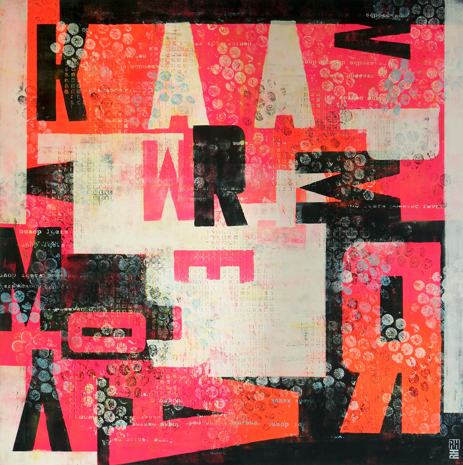 Ronald Hunter, Typopop Neon Orange XL Ronald Hunter, Typopop Neon Orange XL
