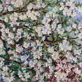 Painting, Blossoming trees, Olga Buchkovska