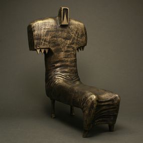 Sculpture, In The Throne | Bronze Sculpture, Gediminas Endriekus
