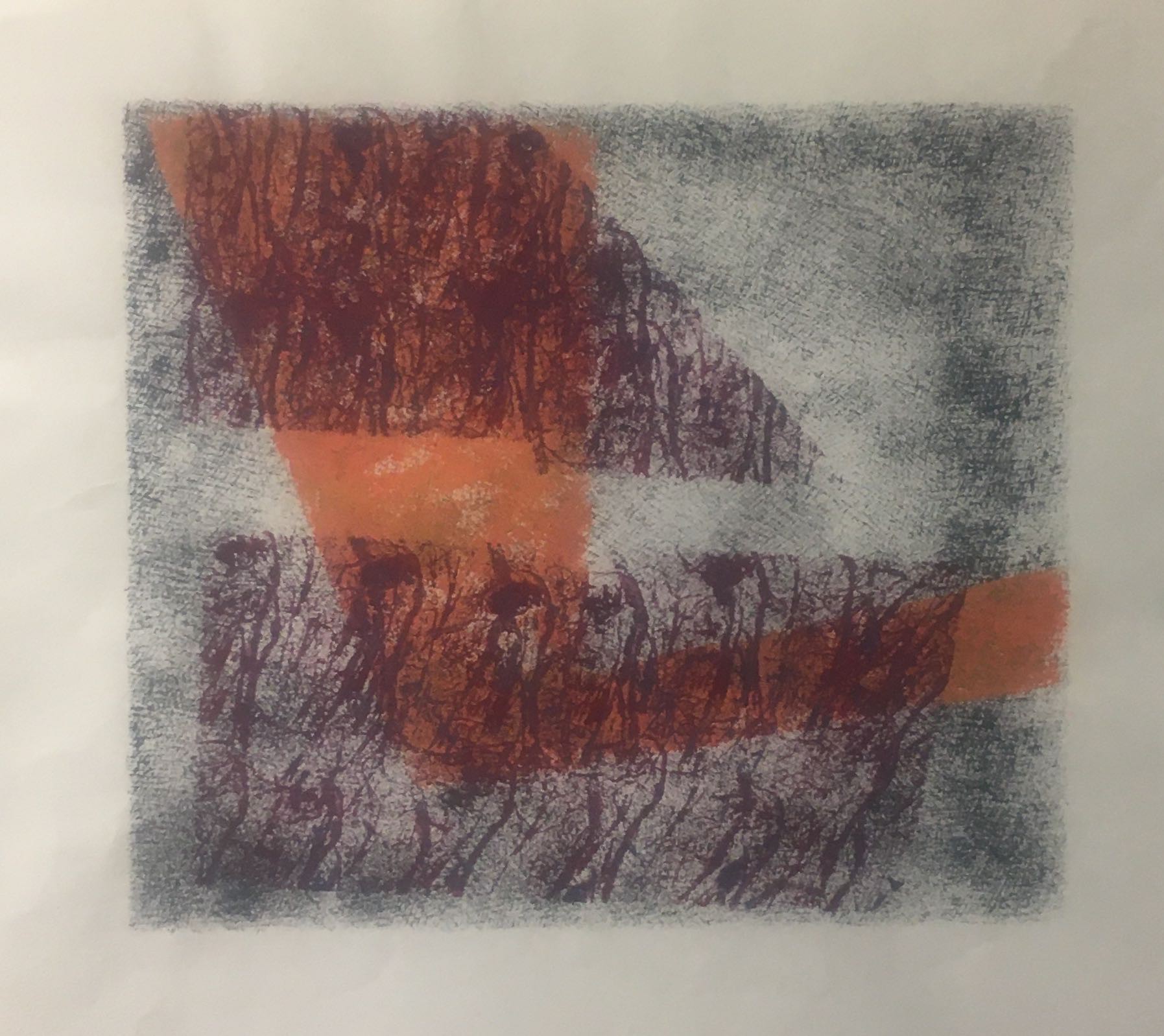 Kuk-Jin Kang, 1979 Violet Orange Purple Grey Abstraction Kuk-Jin Kang, 1979 Violet Orange Purple Grey Abstraction