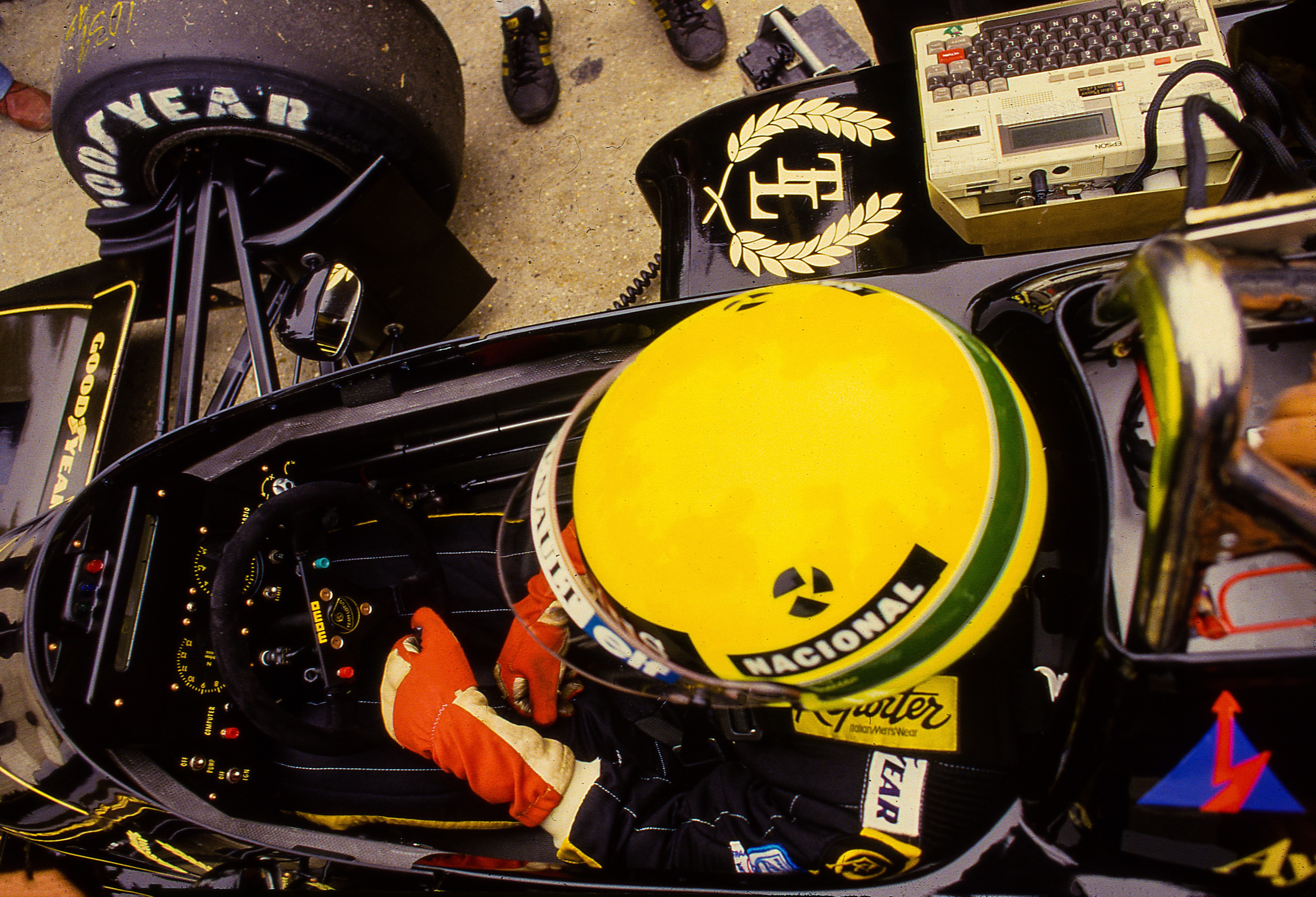 Dominique Leroy, Ayrton Senna GP de Brand Hatch Angleterre Dominique Leroy, Ayrton Senna GP de Brand Hatch Angleterre