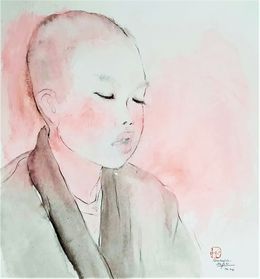 Painting, Petit moine somnolant, Sounya Whang