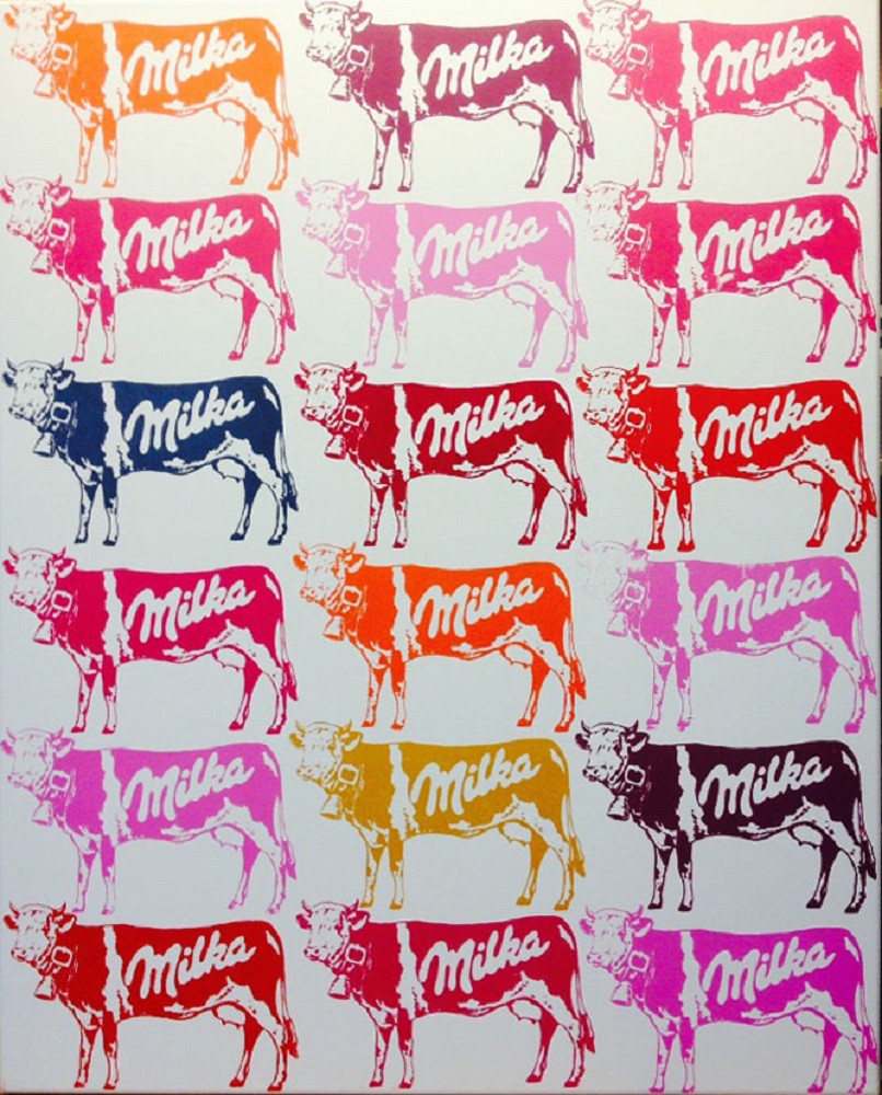 Nicolas Noverraz, 18 vaches Milka roses Nicolas Noverraz, 18 vaches Milka roses