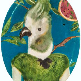 Peinture, Curiosités Parrot 03, Karenina Fabrizzi