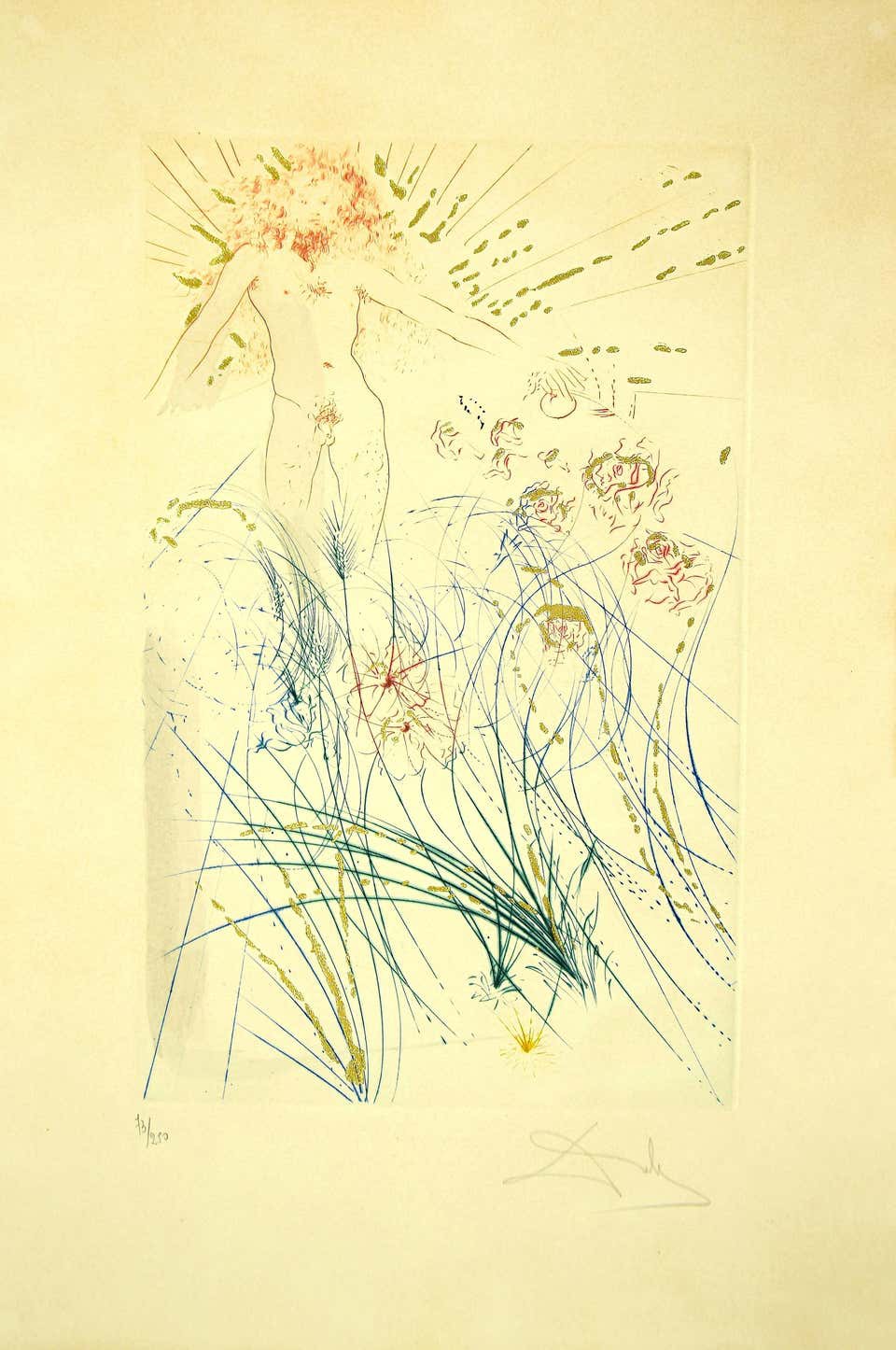 Salvador Dali, The Beloved Feeds Between The Lilies Salvador Dali, The Beloved Feeds Between The Lilies