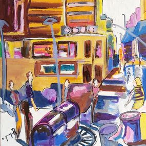 Painting, Walk in the streets of New York, Noël Granger