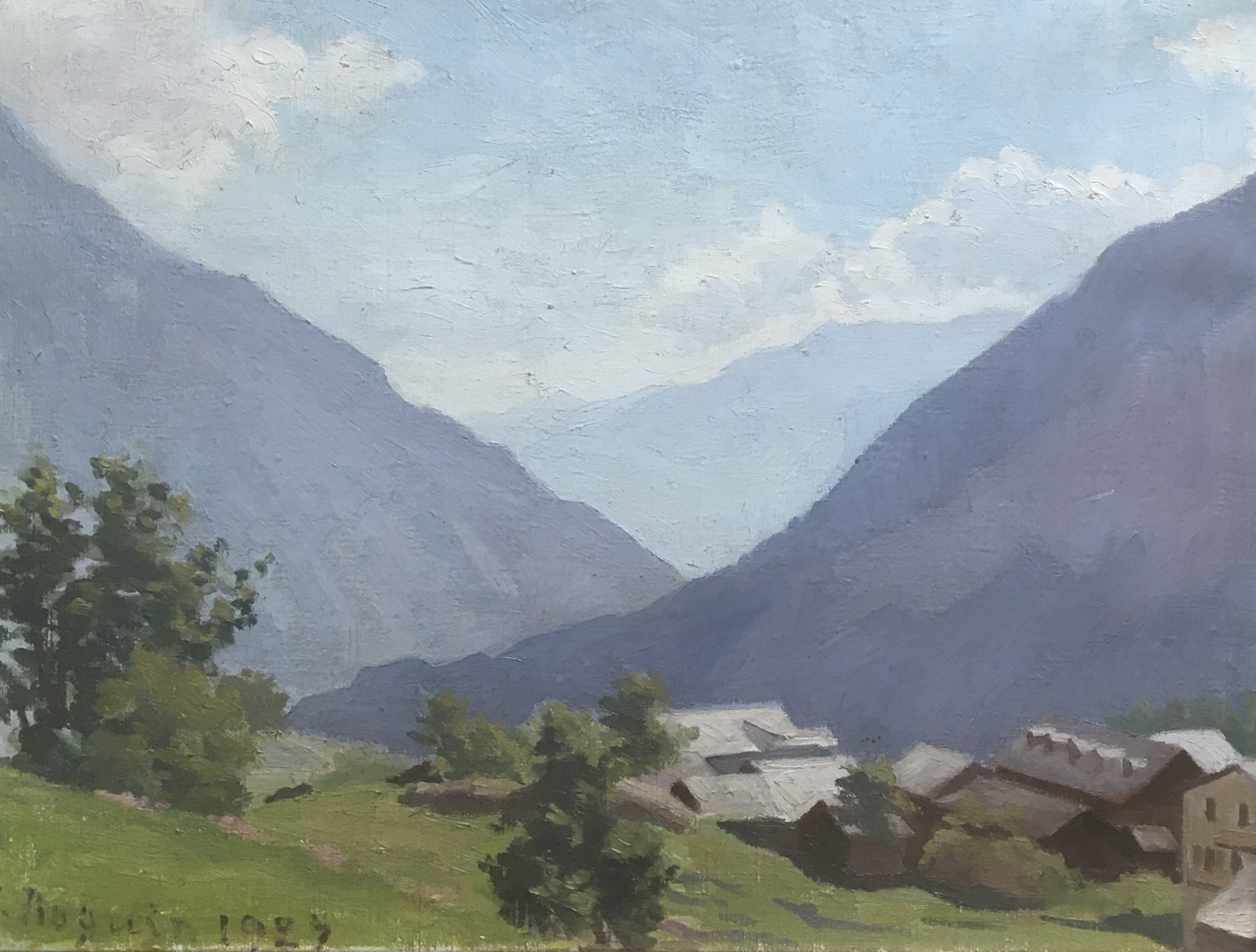 J. Roguin, Aux Marécottes le Matin, Valais J. Roguin, Aux Marécottes le Matin, Valais