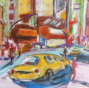 Painting, New York Taxis, Noël Granger