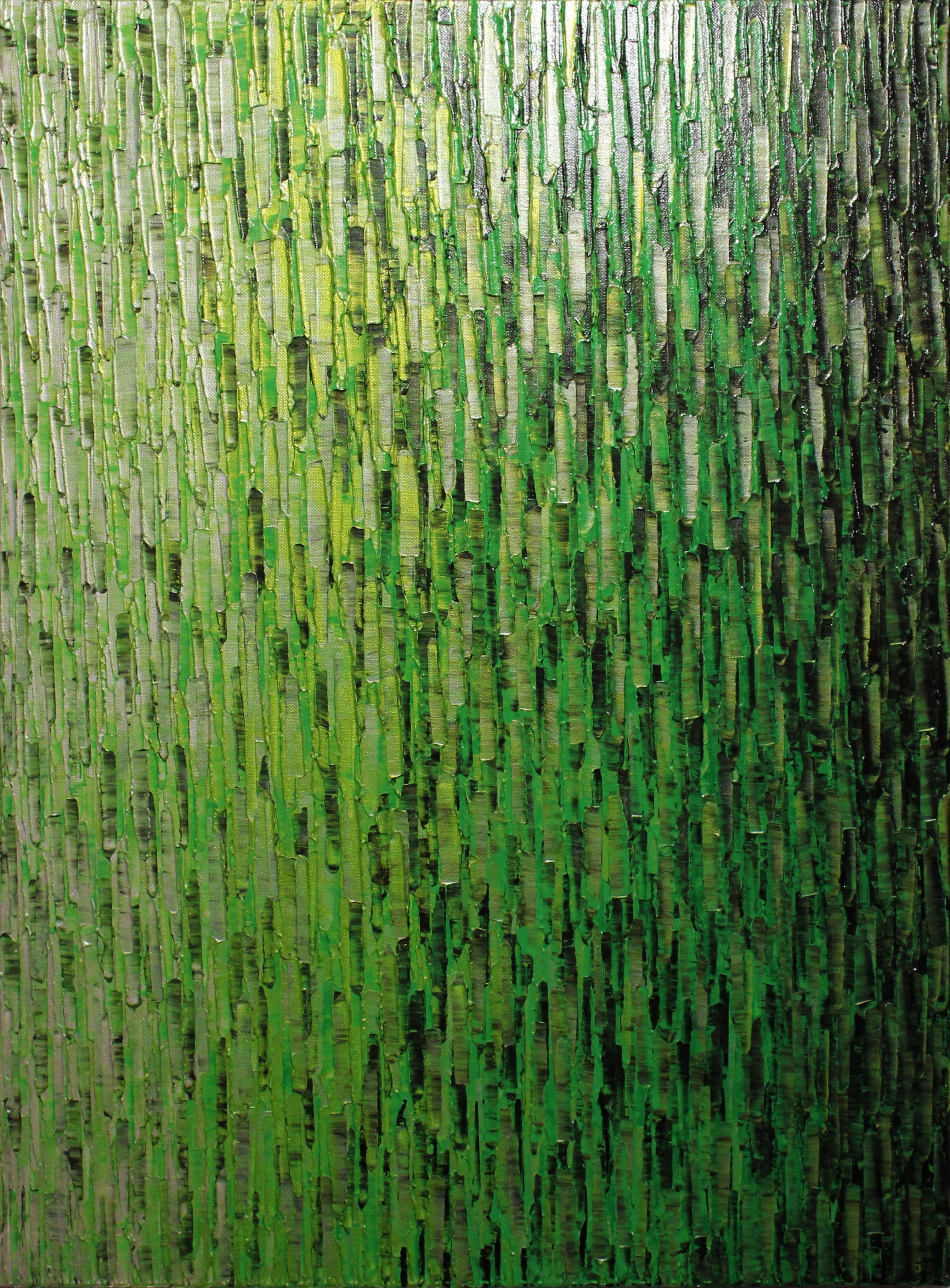 Jonathan Pradillon, Fondu Blanc Argenté Vert Noir Iridescent Jonathan Pradillon, Fondu Blanc Argenté Vert Noir Iridescent