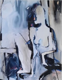 Painting, Femme en méditation, Sounya Whang