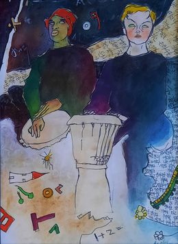 Painting, Musiciens, Sounya Whang