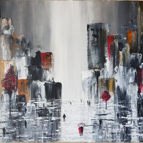 Gemälde, The big town, Adel Barnat