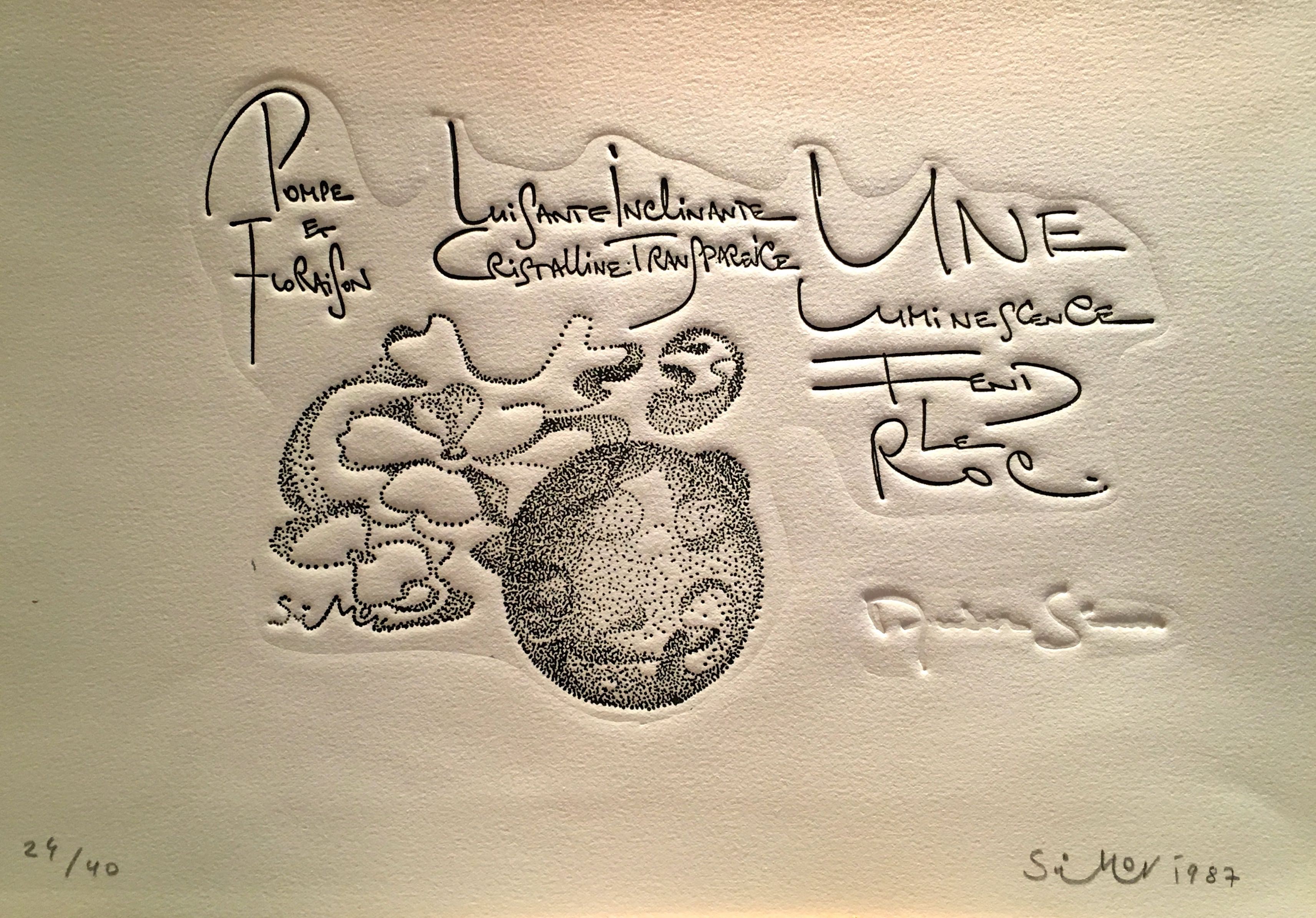 Blaise Simon Balazs, Luminescence Gravure et Gaufrage 1987 Poésie Poetry Blaise Simon Balazs, Luminescence Gravure et Gaufrage 1987 Poésie Poetry