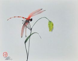 Painting, Zen Méditation libelleul, Sounya Whang