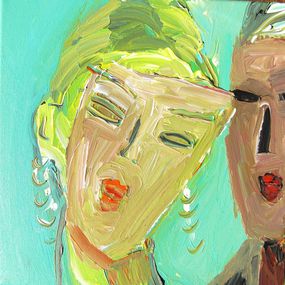 Painting, Blond with Mask, Joanna Glazer