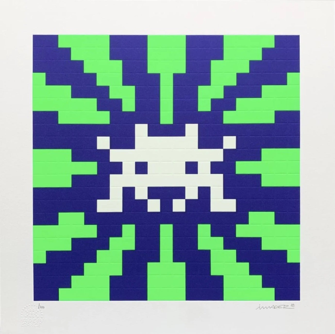 Invader, Sunset (Blue & Green GID) Invader, Sunset (Blue & Green GID)