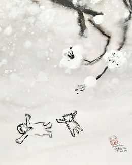 Painting, Méditation neige, Sounya Whang