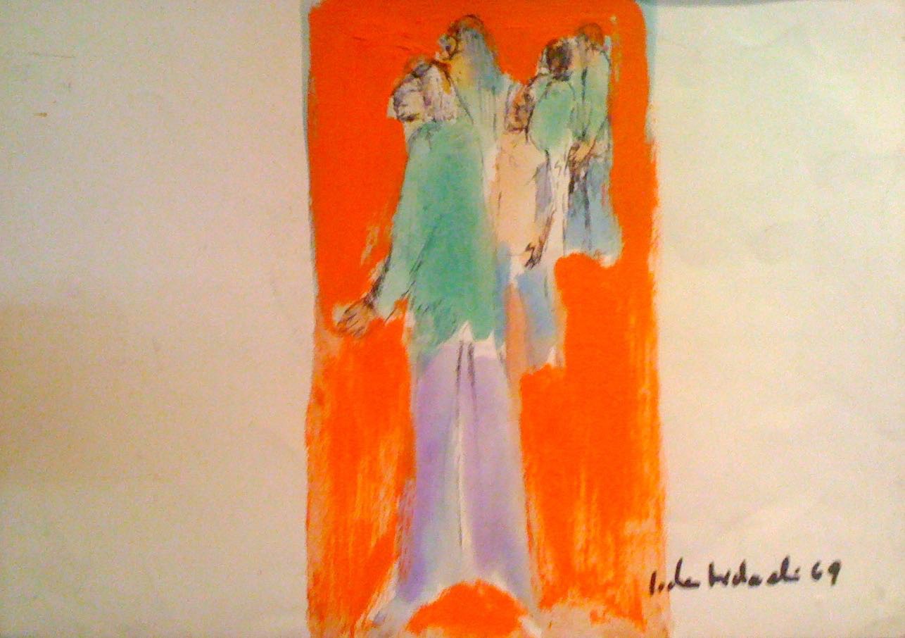 Jochen Michaelis, 1969 Paris Orange 5 Parisiens Bystanders Jochen Michaelis, 1969 Paris Orange 5 Parisiens Bystanders