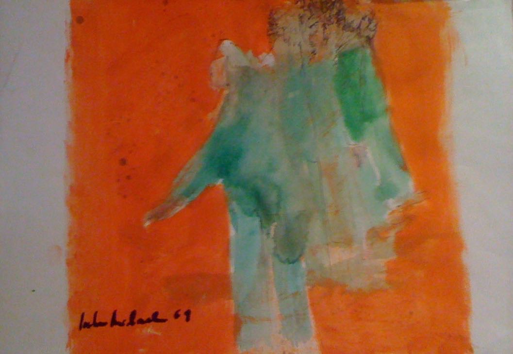 Jochen Michaelis, 1969 Paris Orange Parisiens dans la foule Parisians crowd Jochen Michaelis, 1969 Paris Orange Parisiens dans la foule Parisians crowd