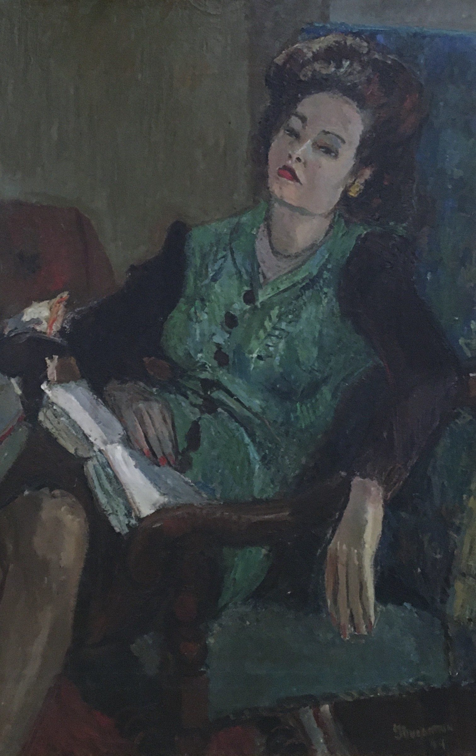 Jean Ducommun, Jeune femme assise au livre Jean Ducommun, Jeune femme assise au livre