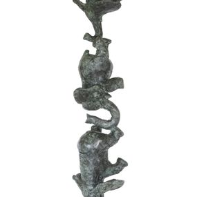 Sculpture, Totem Elephants, Philippe Berry