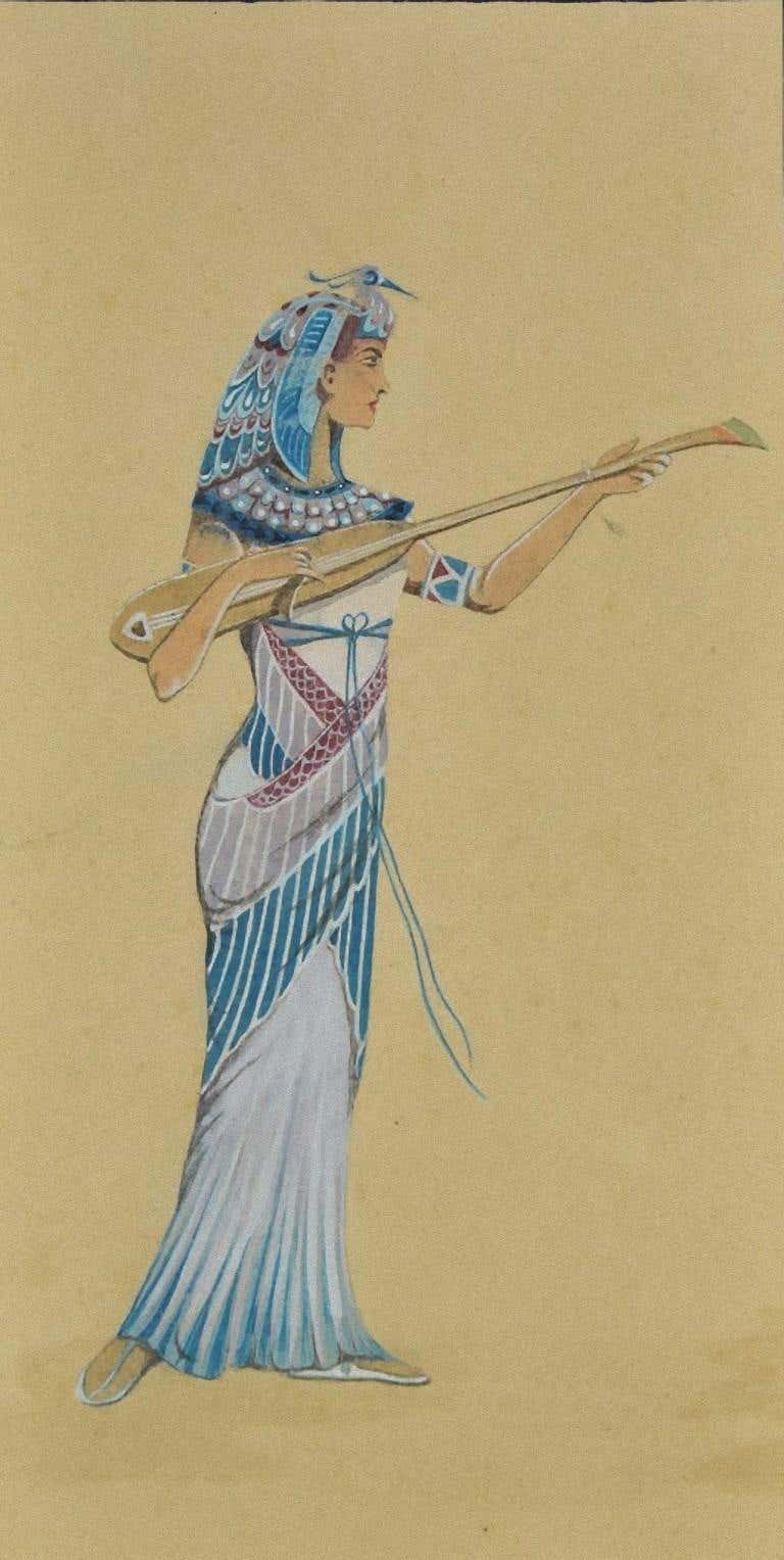 Mario Molinari, Ancient Egyptian Woman Figure Mario Molinari, Ancient Egyptian Woman Figure