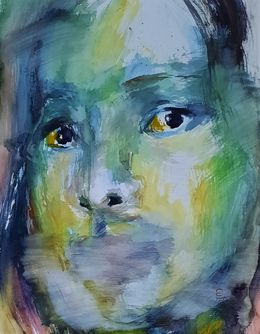 Painting, Méditation regard, Sounya Whang