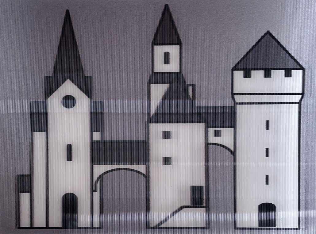 Julian Opie, Medieval village 3 Julian Opie, Medieval village 3