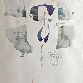 Gemälde, 1995 Abstraction Poetry Alain Bosquet, Joze Ciuha