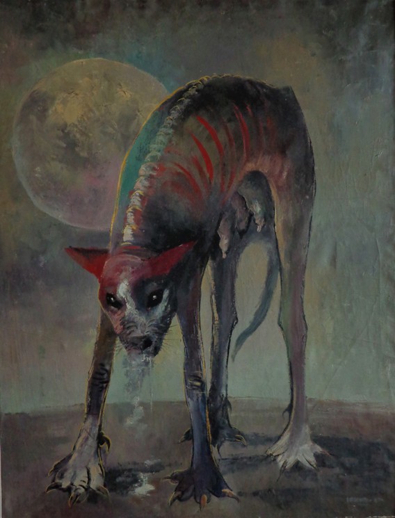 Benjamín Lafuente, Rabies, Painting on canvas