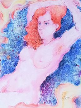 Painting, Fille pensant, Sounya Whang