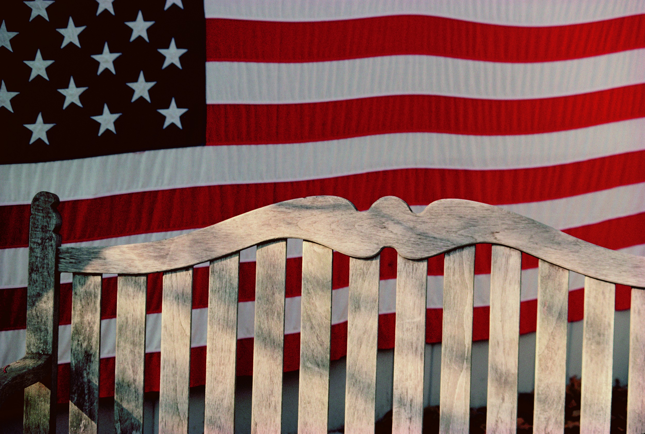 Michael K. Yamaoka, Flag and Bench, Connecticut Michael K. Yamaoka, Flag and Bench, Connecticut