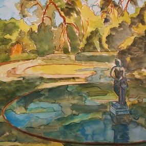 Gemälde, Vista jardín botánico, Serra Grau