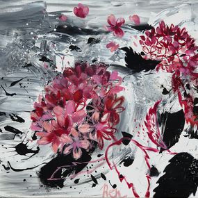 Painting, Hortensia in the wind, Kira Ren