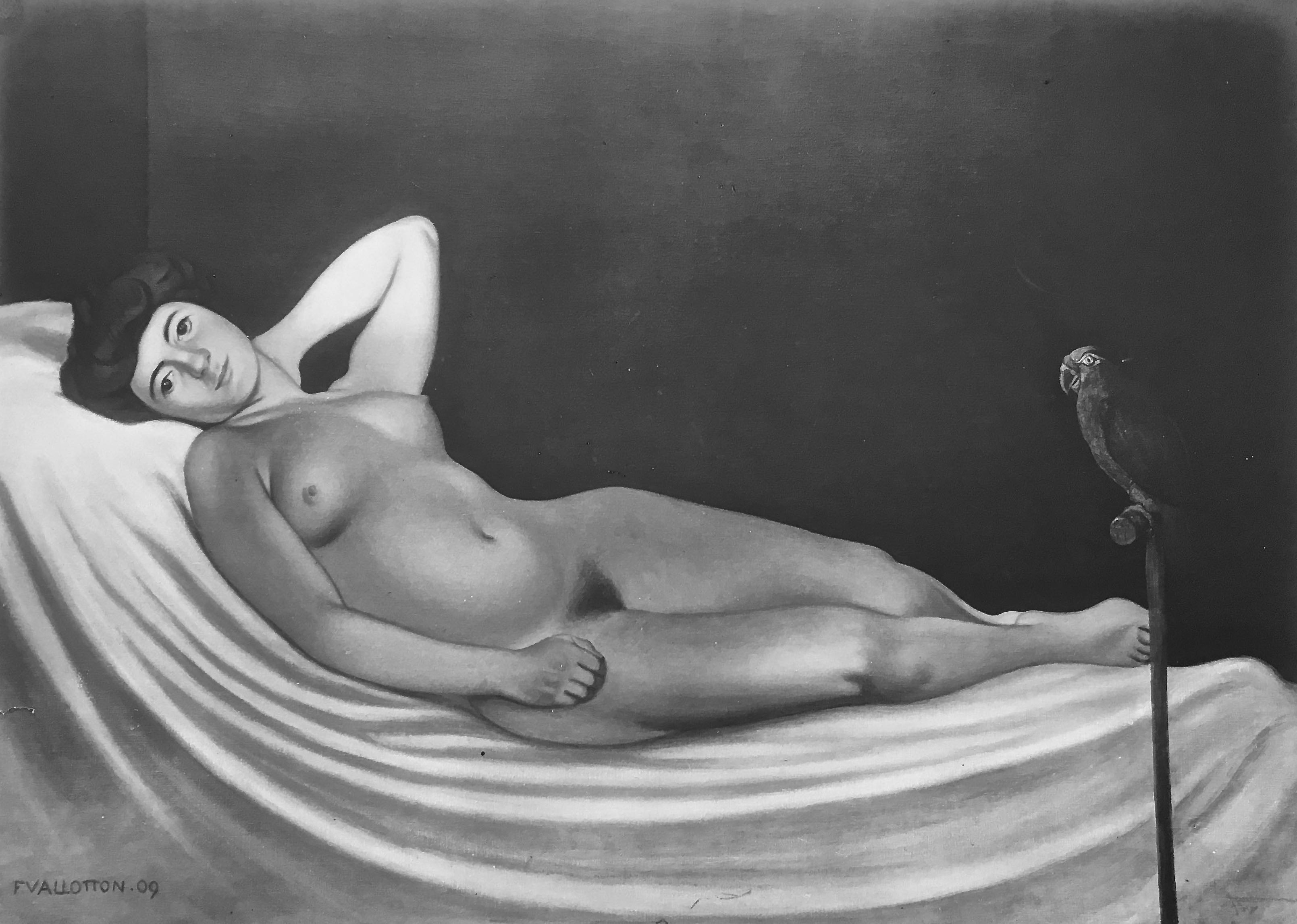 Eugène Druet, Félix Vallotton (1865-1925) Nue au perroquet Nude with parrot Eugène Druet, Félix Vallotton (1865-1925) Nue au perroquet Nude with parrot