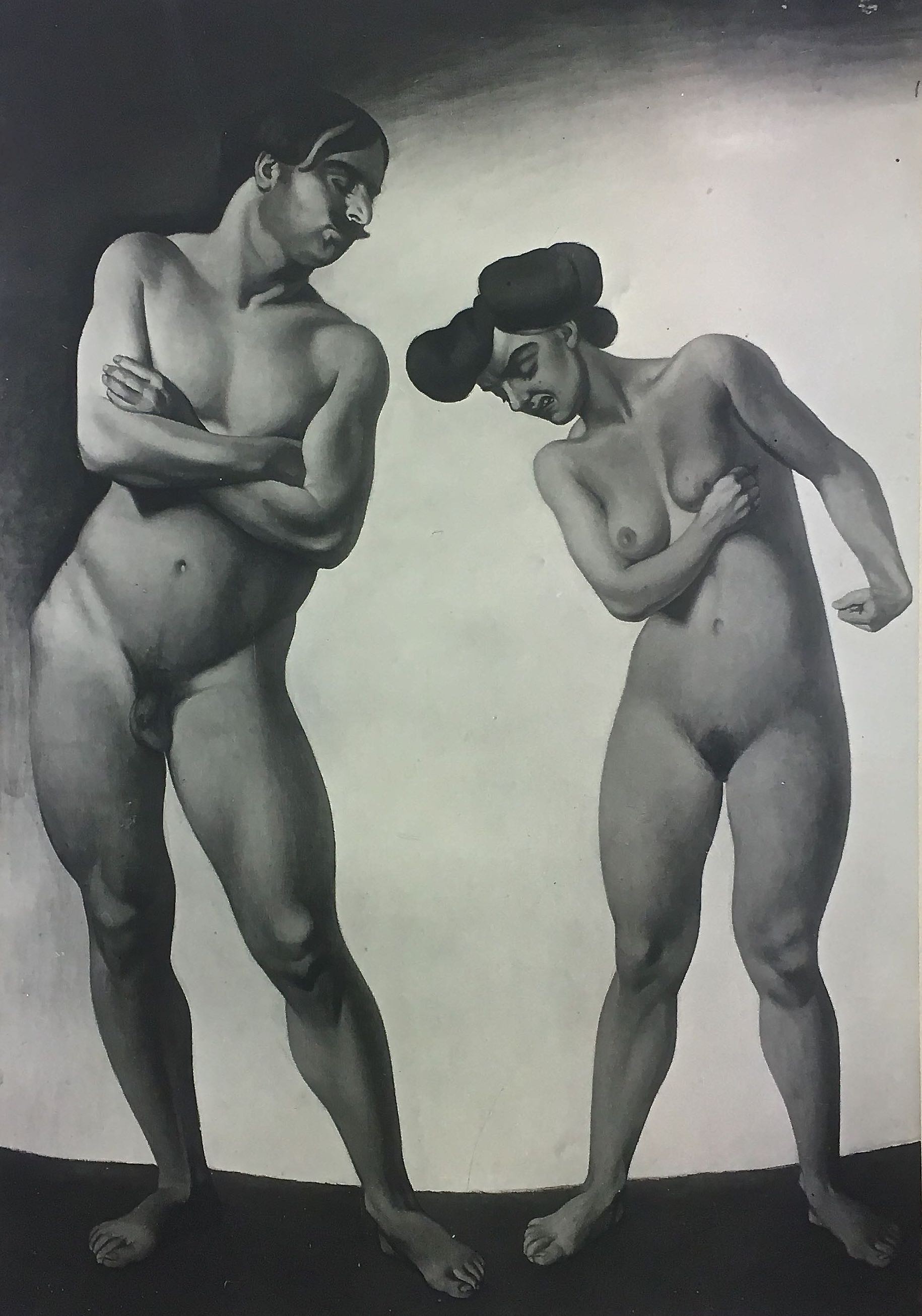 Eugène Druet, 1915 La Haine Hatred Vintage Photo of a famous painting by VALLOTTON Eugène Druet, 1915 La Haine Hatred Vintage Photo of a famous painting by VALLOTTON