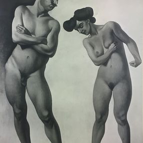 Photography, 1915 La Haine Hatred Vintage Photo of a famous painting by VALLOTTON, Eugène Druet