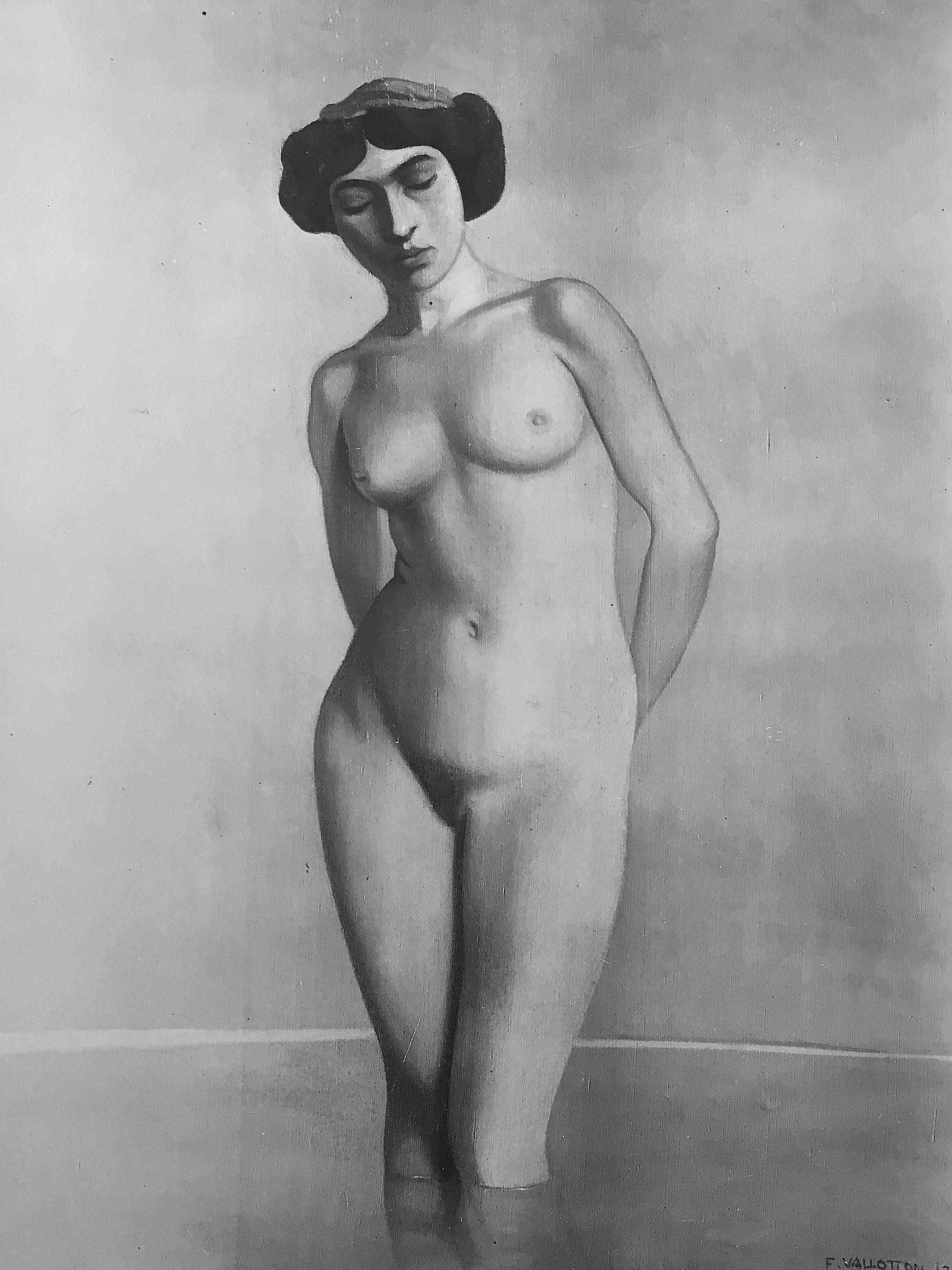 Eugène Druet, Félix Vallotton (1865-1925) Nue de face jambes dans l'eau Eugène Druet, Félix Vallotton (1865-1925) Nue de face jambes dans l'eau