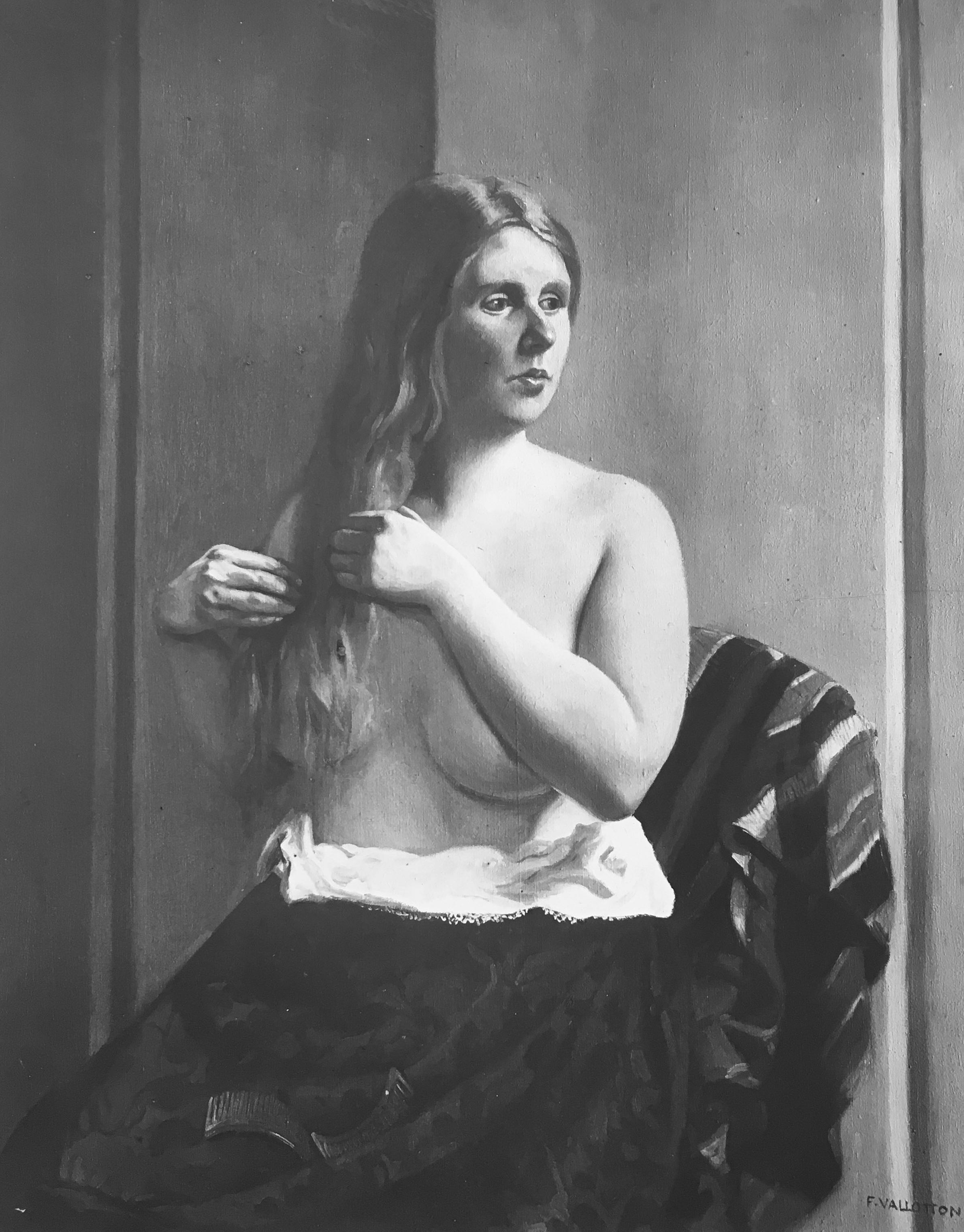 Eugène Druet, Félix VALLOTTON (1865-1925) La coiffure de JEANNE brushing her hair Eugène Druet, Félix VALLOTTON (1865-1925) La coiffure de JEANNE brushing her hair